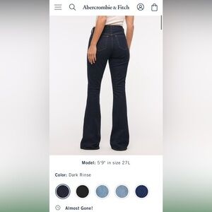 Abercrombie & Fitch mid rise boot cut jeans